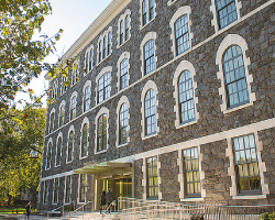 The renovation of Hughes Hall, site of the Gabelli School of Business, was funded in part by Mario Gabelli’s $25 million gift.