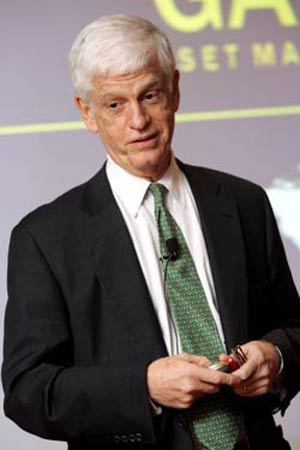 Mario J. Gabelli (CBA ’65) has shared his expertise with students on several occasions through Fordham’s executive-in-residence program. Photo by Bruce Gilbert