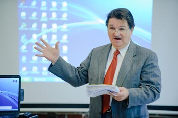 Harold Takooshian, Ph.D., organized the “Green Cities” forum. Photo Ryan Brenizer
