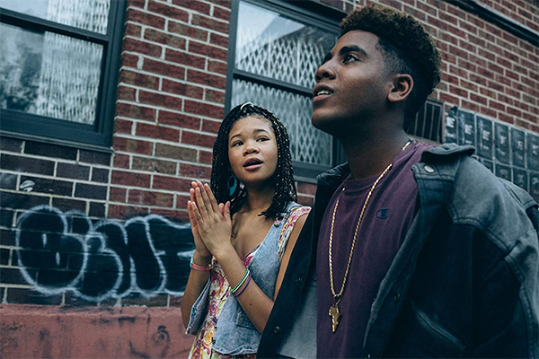 Storm Reid and Jharrel Jerome in When They See Us