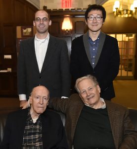 Abraham Smith  and Han-Bom Moon, two of  four Peter M. Curran Visiting Assistant Professors.