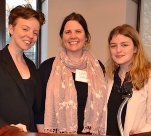 Belinda McKeon, Keri Walsh, and Orla Tinsley at the Irish Women Writers Symposium. 