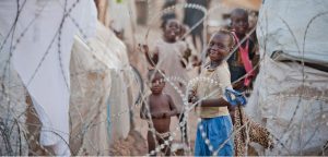 Children in the camp for internally displaced persons (IDPs) located at M'poko Airport in Bangui, capital of the Central African Republic, June 2014.