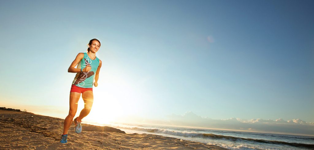 Olympic hopeful Kerri Gallagher at Jacob Riis Park, Rockaway Peninsula, New York City