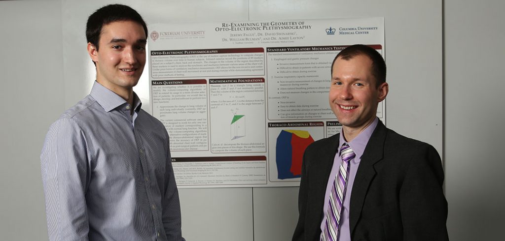 Jeremy Fague (left) with Professor David Swinarksi