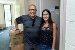 Maria Mirones and her father Steve. Photo by Dana Maxson 