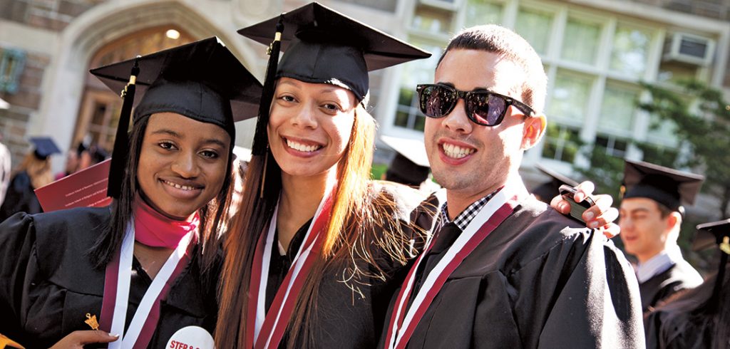 Graduates of Fordham's chapter of CSTEP—a New York-state sponsored program designed to propel underrepresented and economically disadvantaged scholars into careers in the sciences, health fields, and other licensed professions.