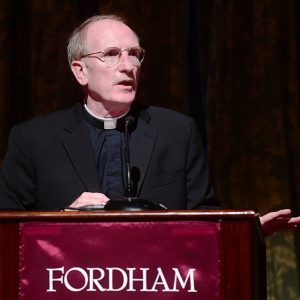 Fr. McShane at Scholars Reception