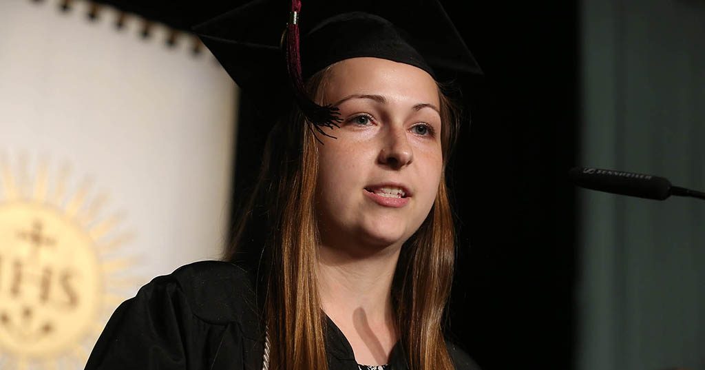 FCRH Class of 2017 valedictorian Jennifer Rutishauer