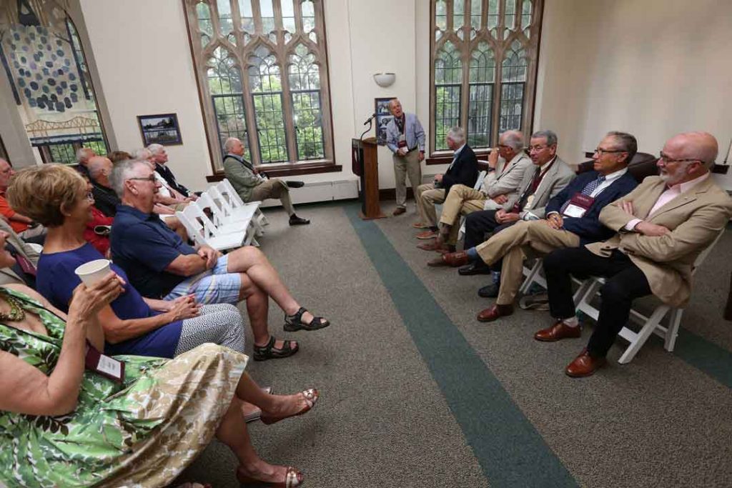 The "Then and Now" panel organized by the Class of 1966 at Jubilee 2016