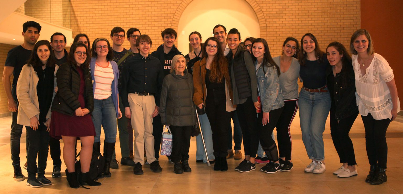 Mathilde Freund with Students