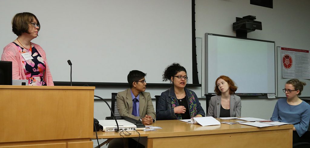 Women on a panel