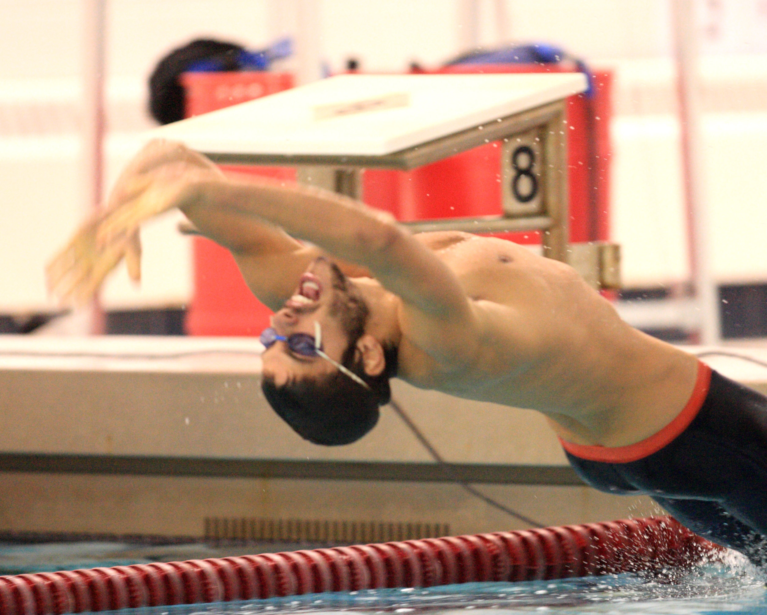 Daniel Swensen during his time on the Fordham swim team