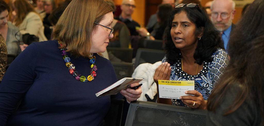 Participants discuss higher ed