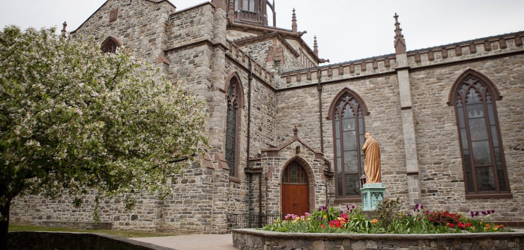 A photo of the Fordham University church