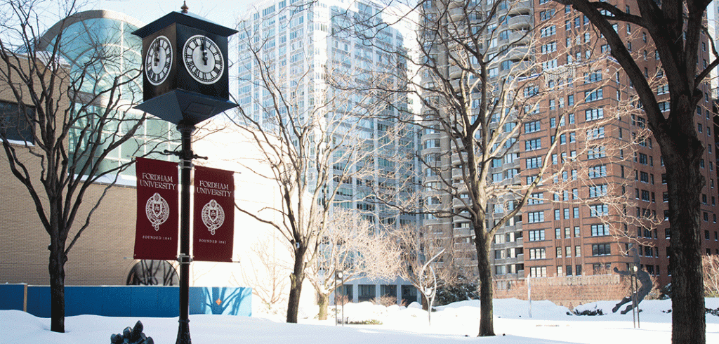 Snow on Lincoln Center campus