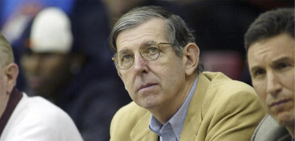 High School Basketball: CHSAA Intersectional Tournament: Closeup of HSBI Report editor and publisher Tom Konchalski scouts during game at Rose Hill Gym on Fordham University campus. Bronx, NY 3/12/2003 CREDIT: David Bergman (Photo by David Bergman /Sports Illustrated via Getty Images)