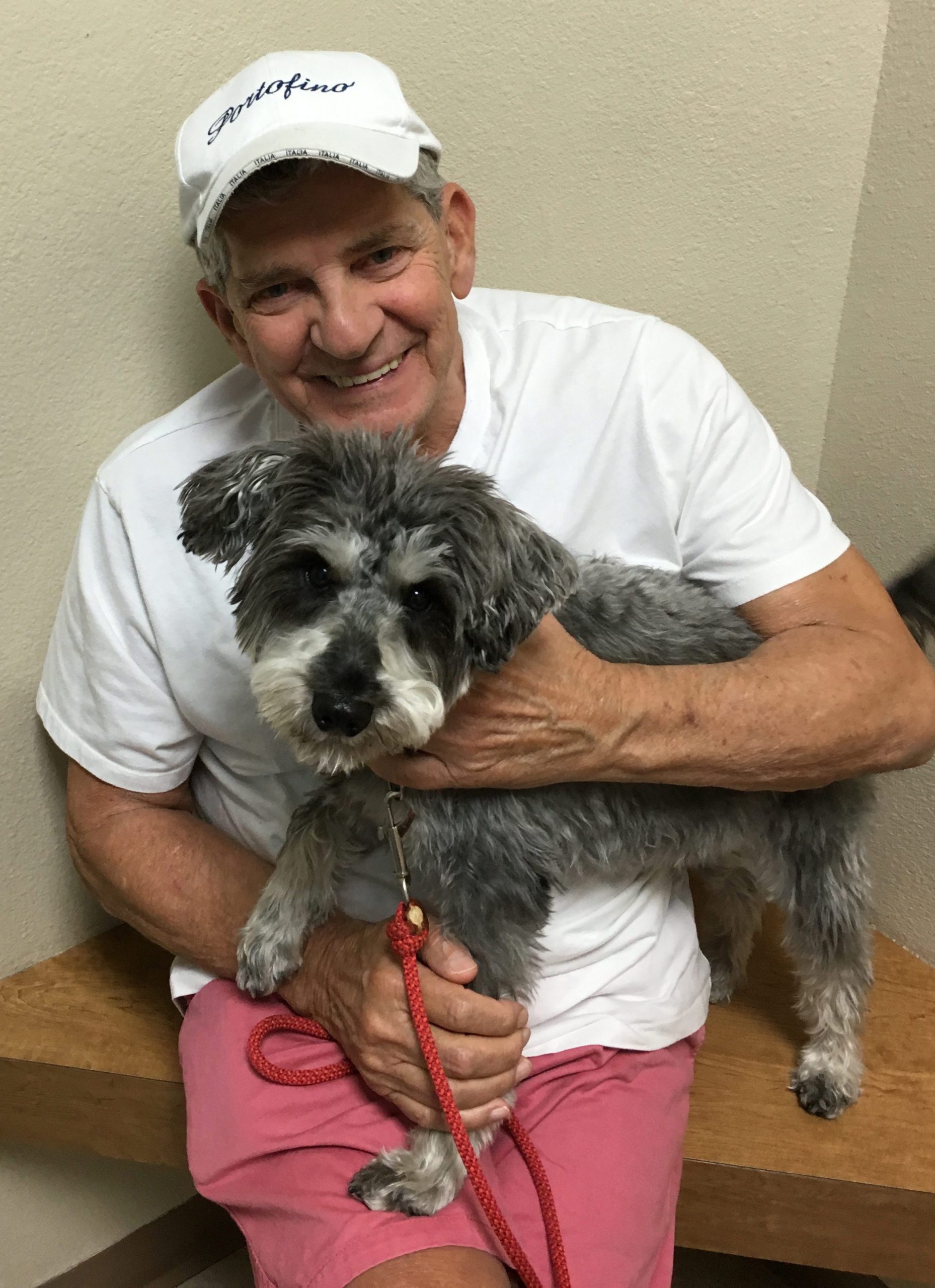 Joseph Esposito with his dog, Flipper