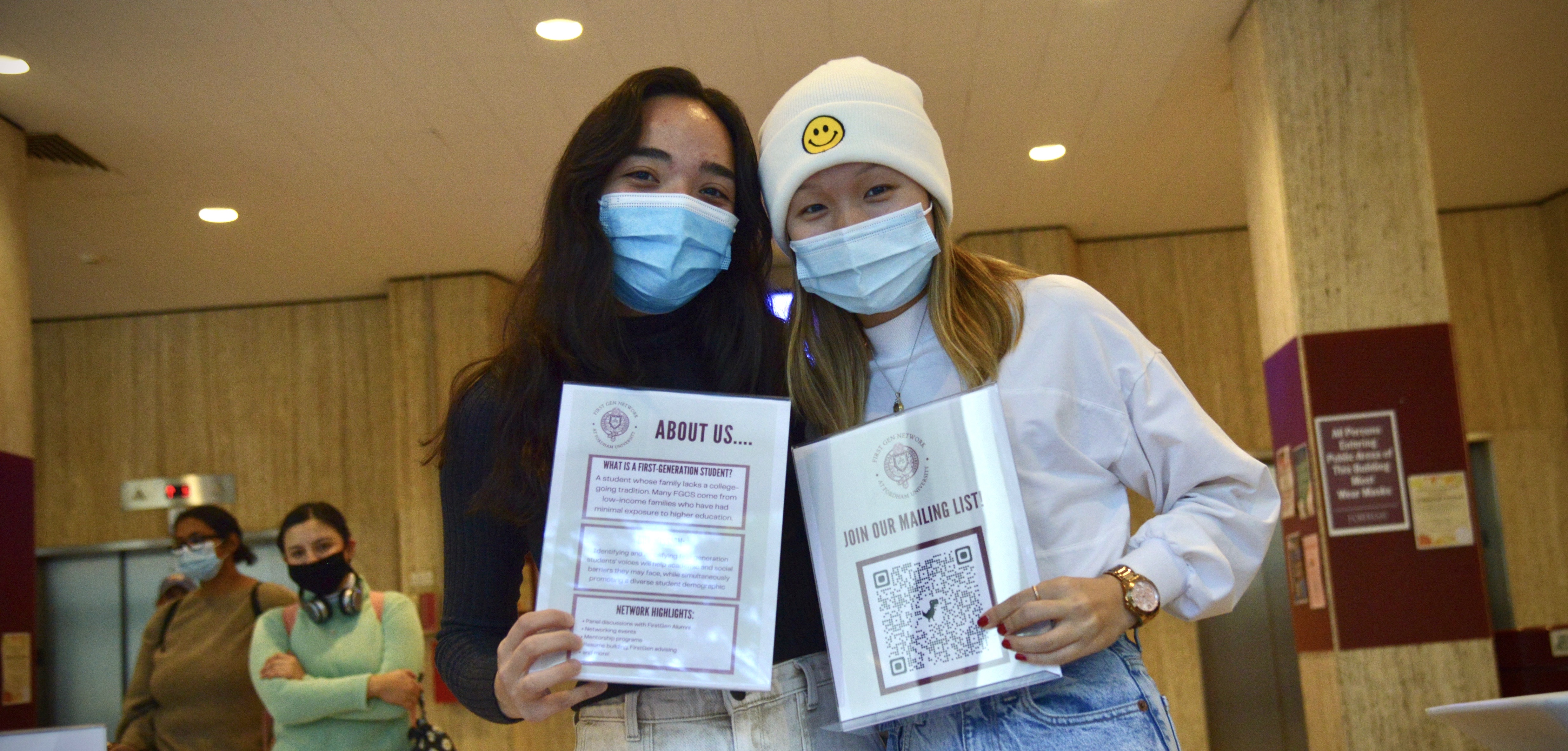 Alexa Stegmuller and Jin Lin Chen, student co-founders of the First Gen Network