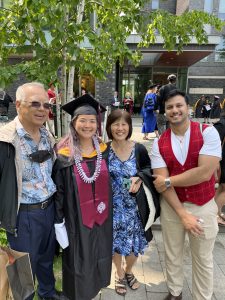 Shannon Urabe poses with her family.