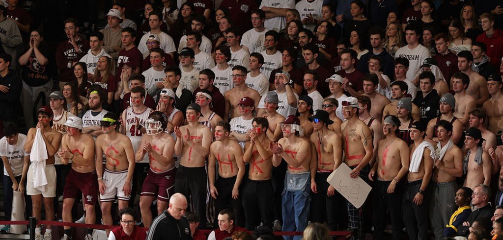 Fans in the stands at the Rose Hill Gym