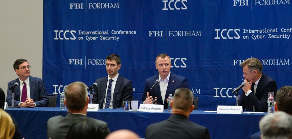 Alexander Marquardt, Sean Newell, Anthony J. Ferrante, Alexander H. Southwell, seated at a table