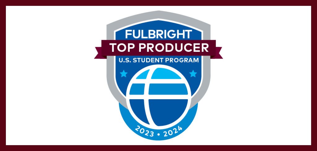 Fulbright badge graphic saying Top Producer