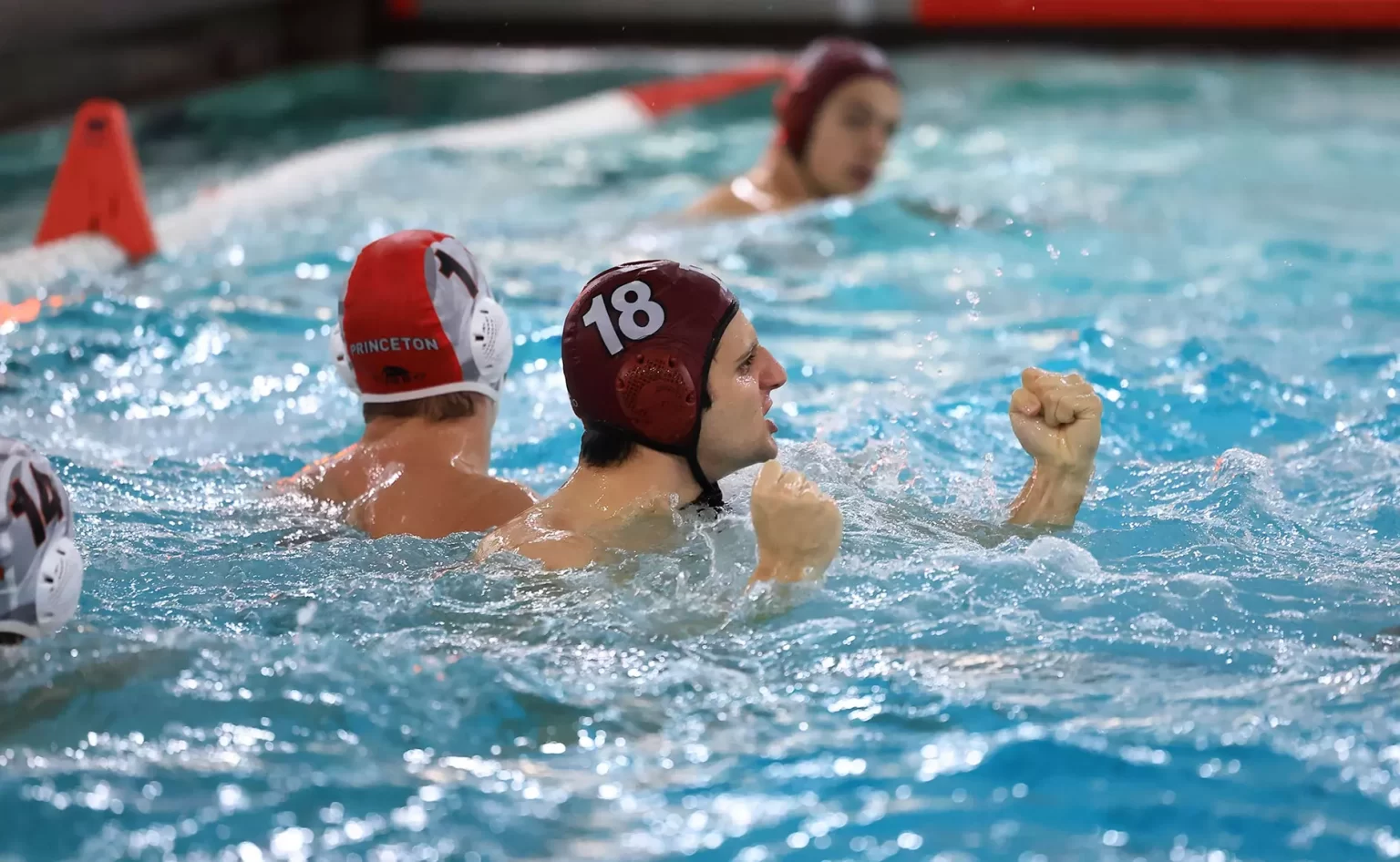 Luca Provenziani in pool playing water polo