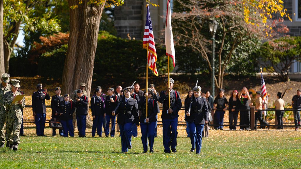 JROTC members at the Commander's Cup at Fordham on October 26