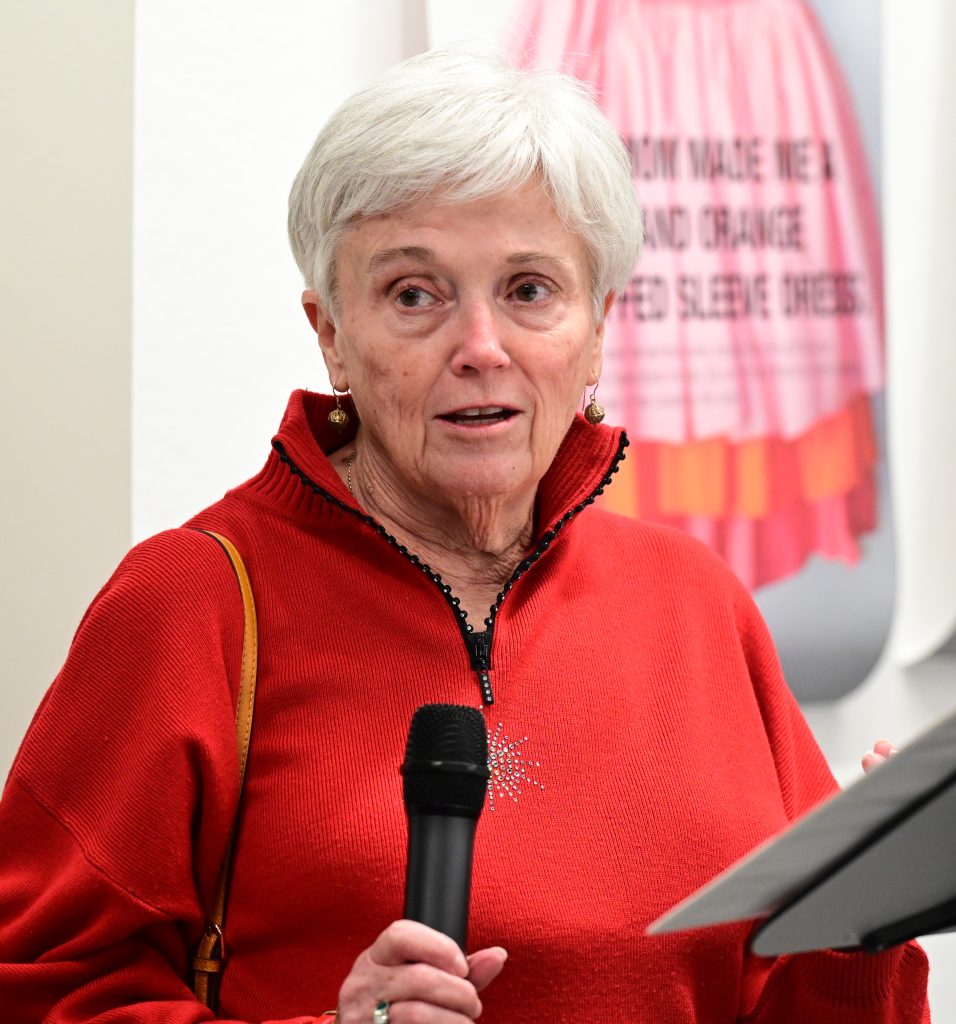 Betty Burns speaking at the dedication